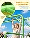 LeisureStar Outdoor Monkey Bar Set with Climbing Frame, Gymnastics bars, Playground Sets for Backyards, Metal Monkey Bars for Kids Age 3 and Up, Backyard Playground Set with Powder Coated Steel, Green