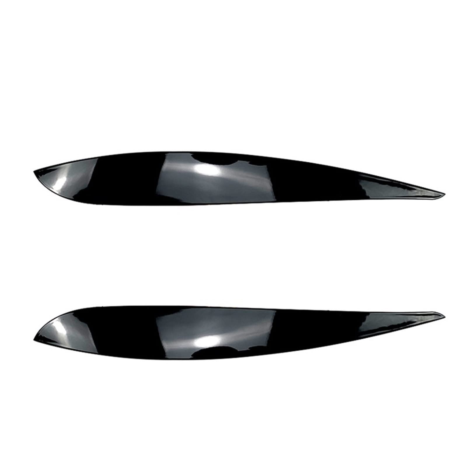 Car Headlight Eyelid Cover Eye Lids Sticker Trim Eyebrow Fit for Polo 4 MK4 9N 9N3 2005-2009 ABS Carbon Fiber Eyebrows(Gloss Black)