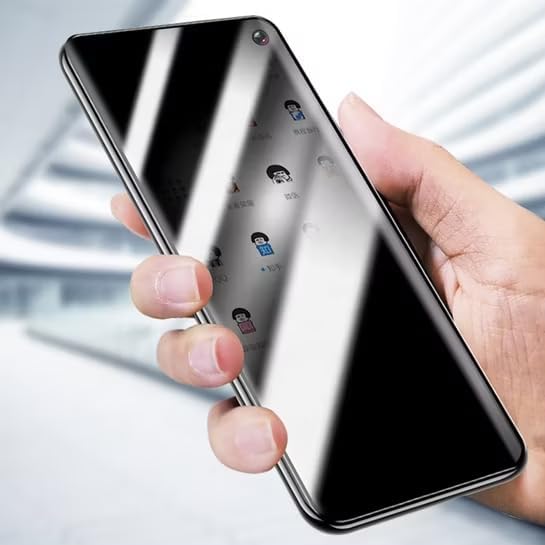 Image of Privacy Screen Protector Anti-Spy Flexible Screen Guard for Vivo V25 Pro 5G, Anti-Scratch [Not Working Fingerprint] (Black)