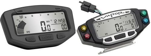 Trail Tech 752-2020 Black Vapor Stealth Computer and Trail Tech 022-PDA Vapor/Vector/Striker Indicator Dashboard Bundle