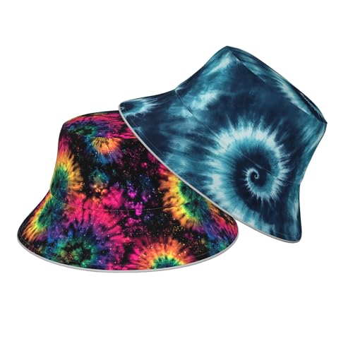 Image of Bucket Hat Double-Side-Wear Reversible Sun Hat Beach Travel Hiking for Women Men