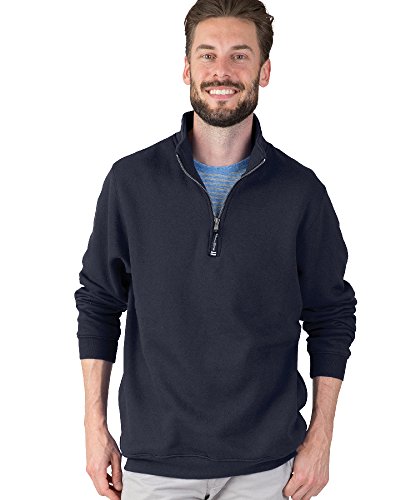Charles River Apparel Men's Crosswind Quarter Zip (Regular & Big-tall Sizes) Sweatshirt, Navy, L UK