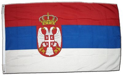 Preisvergleich Produktbild XXL Flagge Fahne Serbien mit Wappen 150 x 250 cm