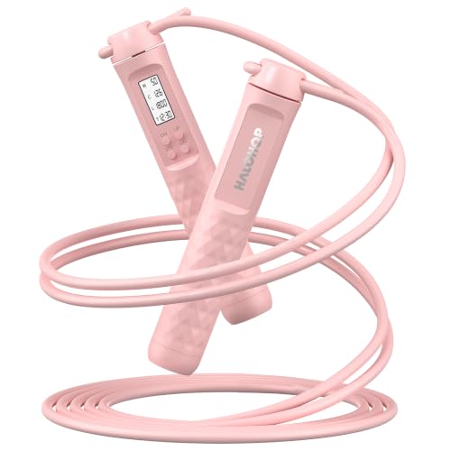 Image of HaloHop Cordless Jump Rope, Weighted Jump Rope with Counter, Jump Ropes for Fitness, Smart Skipping Rope for Crossfit, Gym, Burn Calorie