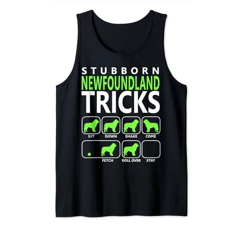 T-shirt Terre-Neuve | T-shirt Stubborn Newfoundland Tricks Débardeur