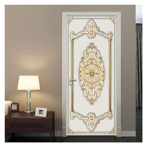 Autocollant de porte PVC fleuri pour masquer les imperfections de mur - 2