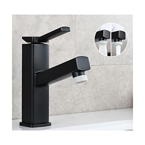 Robinet de lavabo de salle de bain en laiton massif au design contemporain chic