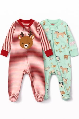 Image of TuddyBuddy 100% Cotton Multi Color Zipper Romper Sleepsuit /Romper /Jumpsuit for Baby Boy & Baby Girl