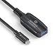 Sonero® USB 3.2 Aktive Verlängerung, C Stecker auf A Buchse, 5GB/s Datenübertragung, keine Stromversorgung benötig, schwarz, Länge: 5,00m