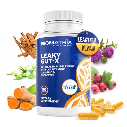 BioMatrix Leaky Gut Repair Supplement w/Glutamine, Quercetin, Cat's Claw, MSM,