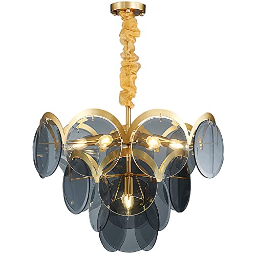 RRJJ Chandelier Modern Crystal Chandeliers, LED Ceiling Pendant Lamps are Adjustable Height, Suitable for Dining Rooms, Kitchen Islands, Bedrooms and Living Rooms
