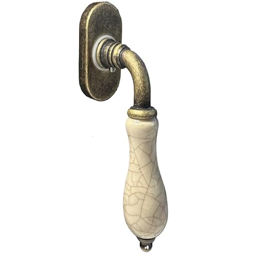 -1980-MADERAS CAMACHO SUMINISTROS INDUSTRIALES Manilla para ventana roseta ovalada modelo Delbas en bronce envejecido