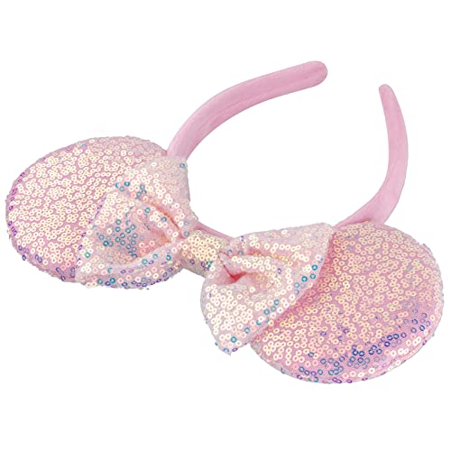 Image of DRESHOW 2 Pack Mouse Ears Bow Headbands Glitter Party Decoration Cosplay Costume for Women