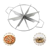 Cake Cutting Machine Cheesecake Slicer, 8 Blade Circular Stainless Steel Cake & Pizza Divider - Uniform Slicing Tool for Commercial and Household Kitchens, Baking, Parties, and Catering