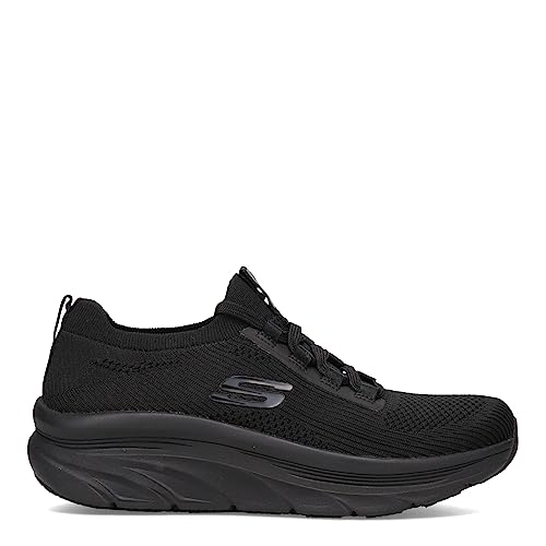 Skechers Women's Work Relaxed Fit: D'Lux Walker SR - Ozema Slip-On Sneakers, Black, 6