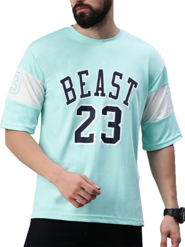 Image of RodZen Polyester Round Neck Half Sleeve Bull Printed Mens and Boy Oversized T-Shirt