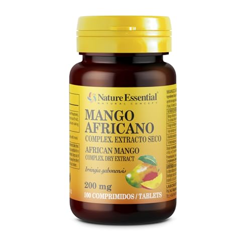 Nature Essential - Mango Africano - 100 Comprimidos - Bote para 2 Meses - Contribuye a la Pérdida de Peso - Favorece Eliminación de Líquidos - Complex