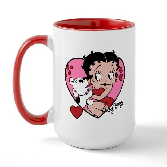 Taza de cerámica CafePress Betty Boop 15 oz miniatura 2