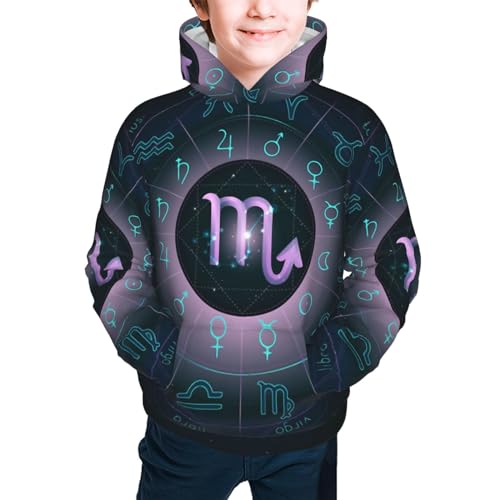 Scorpio Boy, Girls Sports Shirt Youth Pullover Fashion Hooded Sweatshirt