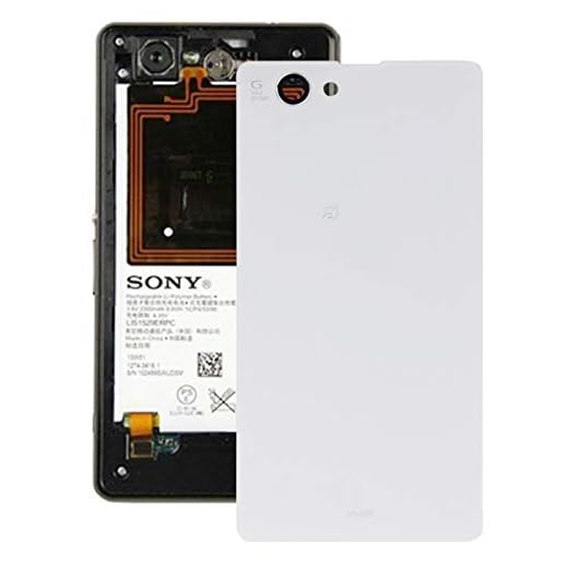 LENASH Batteri Skal till Sony Xperia Z1 Mini (Svart) Bakgrundsbyte (Color : White)