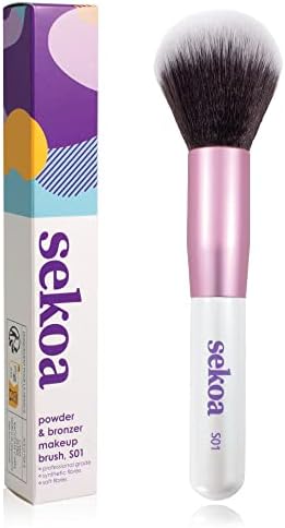 Amazon Brand - Sekoa Powder Makeup Brush, Bronzer Make up Brush, Professional Grade Highlight Blush Make-up Brush