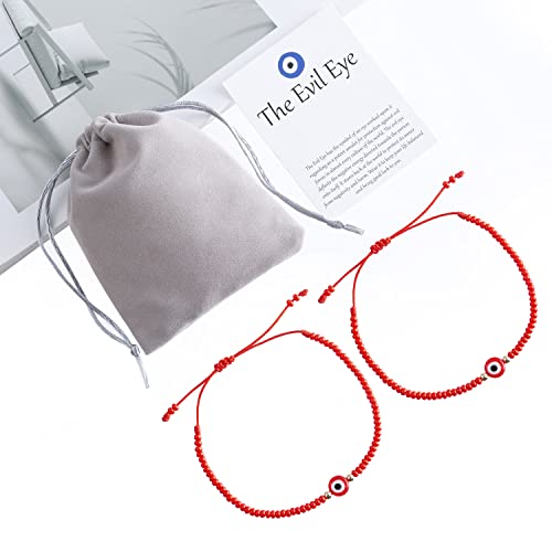 Vasperain 2Pack Red Evil Eye Bracelets for Women, Eye Bracelet for Protection for Women Men, Adjustable Mexican Ojo Bracelets for Men - Image 5