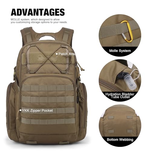 Mardingtop 40L Tactical Backpack for Men, Hunting, Durable and Comfortable with Multiple Pockets
| Mardingtop 40L Molle