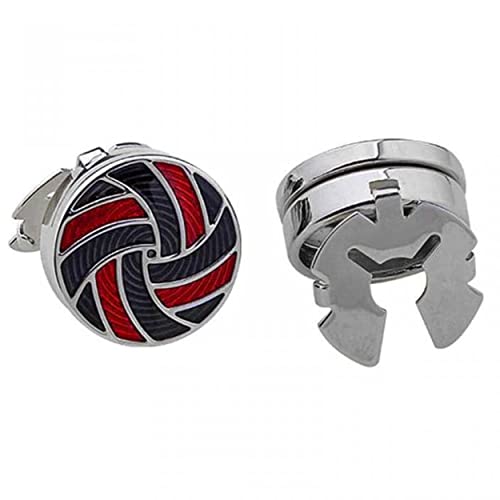 Cache boutons de manchette noirs et rouges pour mariage et affaires