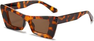 MUTYNE Retro Cat Eye Sunglasses Women Fashion Yellow Green Shades UV400 Men Trending Contrast Color Sun Glasses