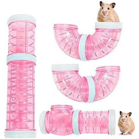 FairOnly External Connection Tunnel Track Tube Toy for Hamster Sports Pink Caliber 5.5 Convenient Life Cover