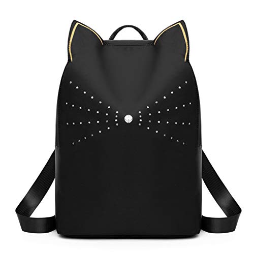 Preisvergleich Produktbild Riou Damen Elegant Rucksack Daypack wasserdichte Große Kapazitat Schön Katzen Ohren Tagesrucksack Schulrucksack Reiserucksack