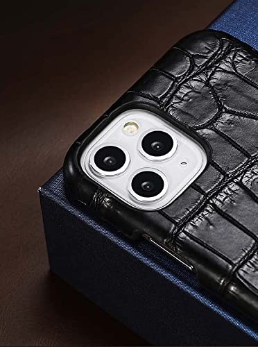 Funda de piel de cocodrilo para iPhone 14 Plus carcasa de lujo con forro flocado 6