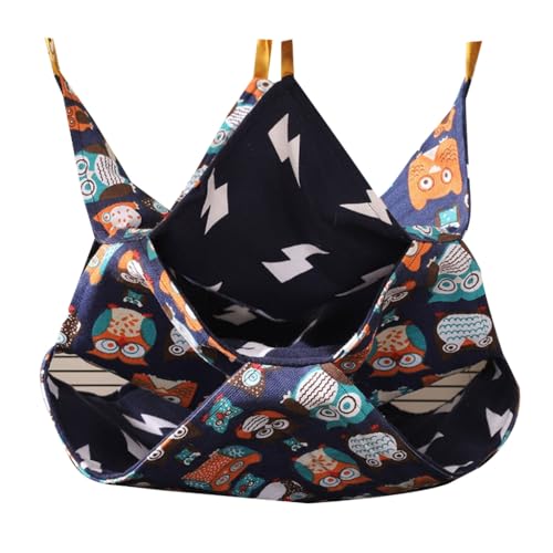 XAGMODSHN Hamsters Print Hammock Hideout Bed Hanging Tree Bed Cage Accessories Warm AntiScratching Sleep Bed for Ferrets Squirrels