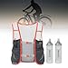 JISADER Running Vest Hydration Vest Backpack Lightweight Daypack Breathable Mesh Adjustable with 2 Bladders and Reflective Stripes Suitable for Running Hiking, Dark Grey Orange, M