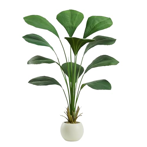 FSOHOI Artificial Sumatra Palm Tree 5FT Fake Plants Faux Tropical