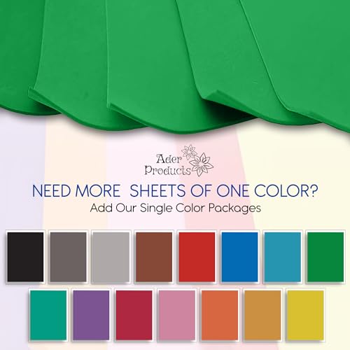 image for Ader Products Green EVA Foam Sheets for Crafts, 9 x 12 Inch, 2mm Thick