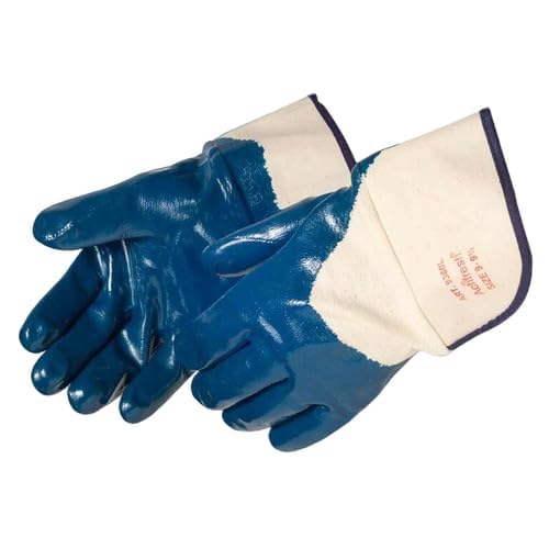 Hycron Safety Cuff Glove Double Dipped | Safety Work Gloves | Large | 3 Pack