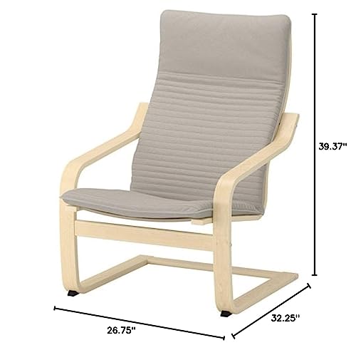 IKEA Poang Armchair Birch Veneer Knisa Light Beige 792.407.90 - Image 3