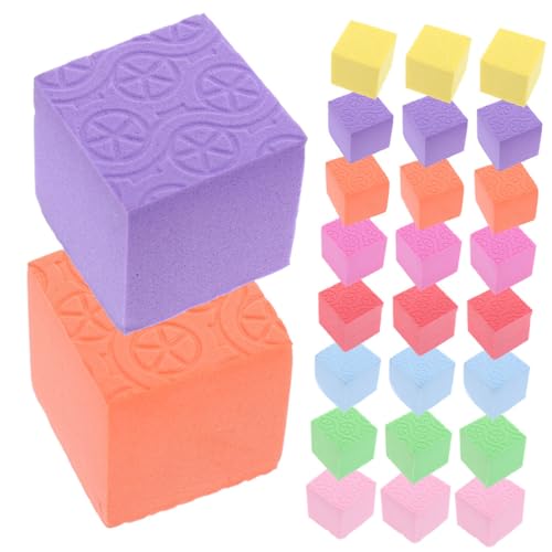 SHINEOFI 50pezzi Di Schiuma Colorati Blocchi Cubici in Schiuma Giocattolo Educativo Per Ragazzo Blocco Di Materiale in Sicuro e Robusto