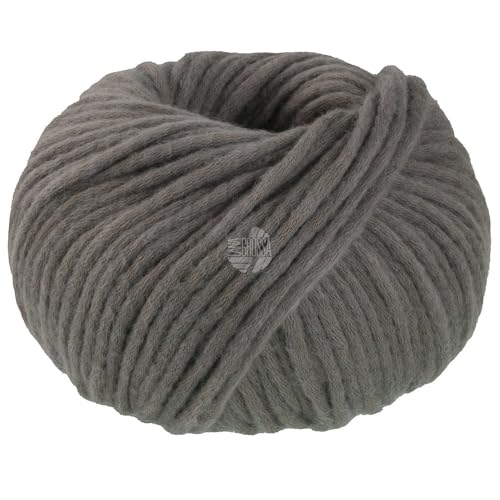 LANA GROSSA Winter Softness | Zartes Schlauchgarn, voluminös mit flauschigen Merinofasern | Handstrickgarn aus 62% Schurwolle & 38% Baumwolle (Bio) | 50g Wolle zum Stricken & Häkeln | 70m Garn FB 17