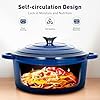 DishDelight Enameled Cast Iron Pots and Pans Set, 7 Piece Dutch Oven Set with Lids, Induction Enamel Coated Cookware, PFOA&PFAS Free, Blue #4