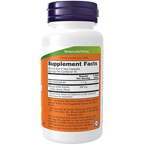 Now Supplements, Stinging Nettle Root Extract (Urtica Dioica) 250 Mg, Supports Prostate Health*, 90 Veg Capsules #TOP1