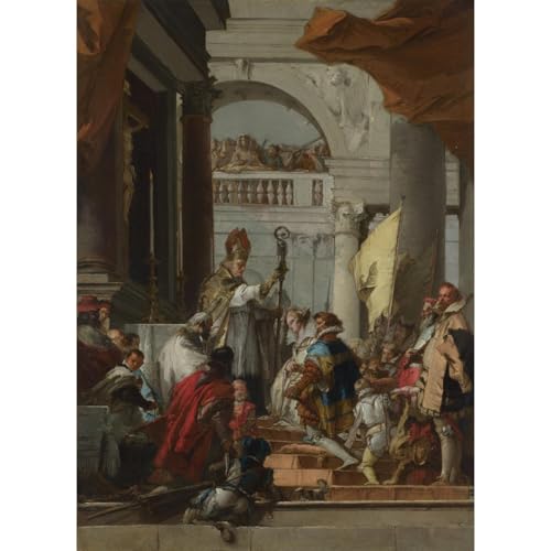 Le mariage de Frederick Barbarossa Giovanni Domenico Tiepolo 76x101cm
