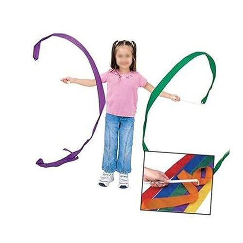 Toddmomy 4stücke Rhythmic Gymnastics Ribbons Mit Holzgriffen Farben Zufällig Für Tanz Und Zirkuskünste Brokatmaterial