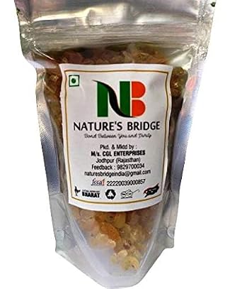 Natures Bridge Dried Gum 400 Gm / Gond / Gond Jalebi / Gond Katira / Special Gond for Laddu / Sev Gond_Packing May Vary