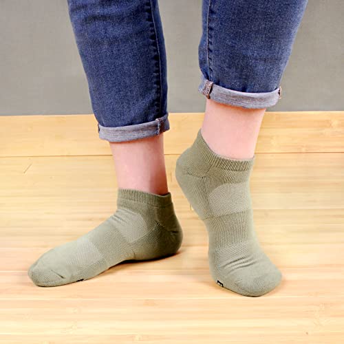 Image of BambooMN Men and Women's Rayon from Bamboo Low Cut Ankle Socks for Sports, Work and Everyday Wear - 4 Pairs - Unisex Sizing