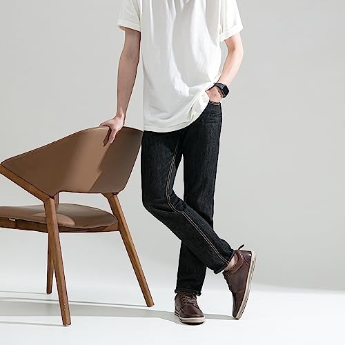 Jousen Men's Leather Fashion Sneakers Retro Dress Business Casual Shoes for Men2