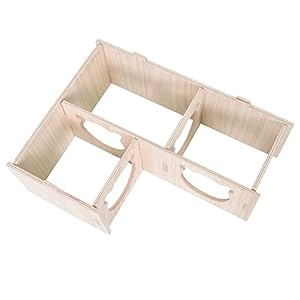 Tolenre Hamster Holzhaus mit 3 Zimmern