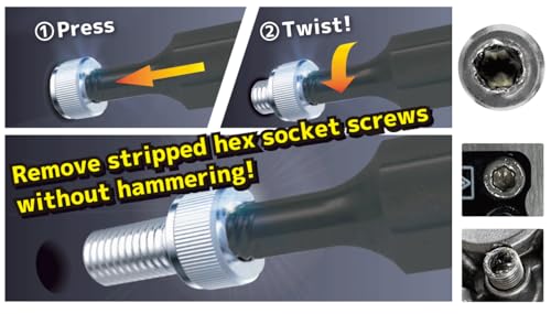 Extracteur de vis pour clé à douille de 9,5 mm - Modèle ENGINEER DWZ-08