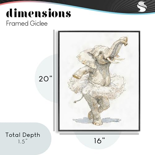 Tableau éléphant noir en tutu Ziwei Li illustration poétique - 5